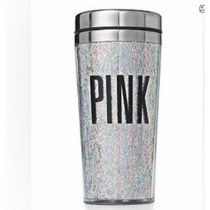 🩶 VS PINK Silver Glitter Tumbler